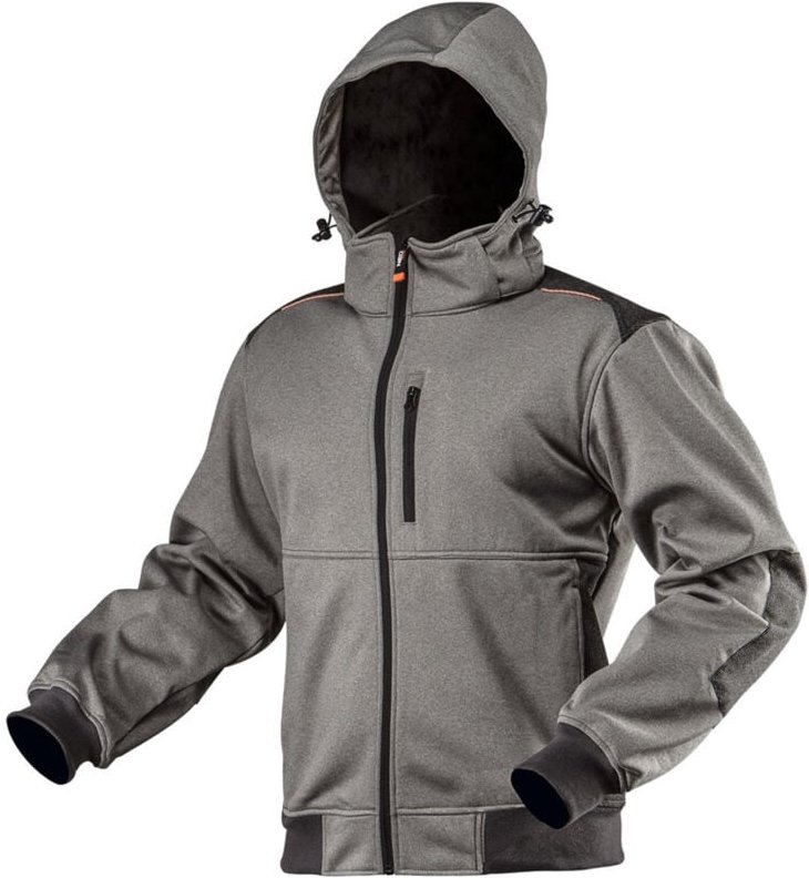 Softshelljacke wind-wasserdicht grau/schwarz L