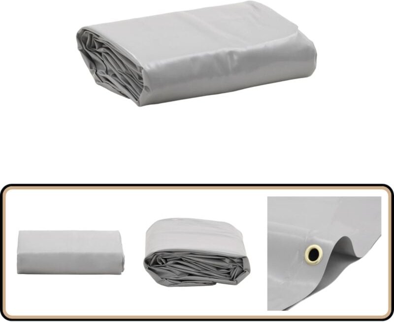 Abdeckplane Grau 5x7 m 650 g/m² - Abdeckplane - Planen - Wasserdichte Plane - Wetterfeste Plane - Campingunterstand