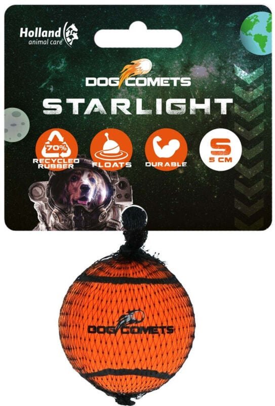 Hundekometen starlight tennisbal s oranje 1