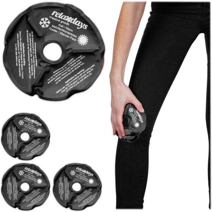 Northix - Set mit 4 knieschonern in schwarz 8830