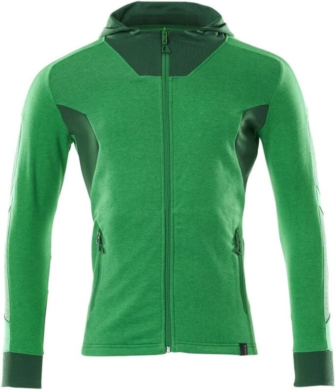 Mascot Kapuzensweatshirt ACCELERATE mit Reißverschluss, moderne Passform Gr.XL grasgrün/grün