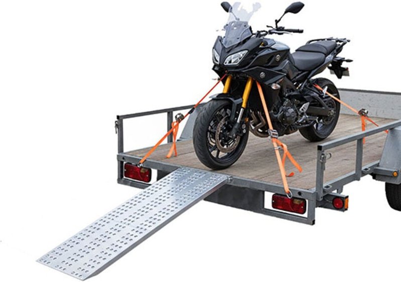Motorradrampe 1.50m - Breite 300mm - Ladehöhe 383-430mm - bis 1000kg Traglast pro Paar bei Achsenabstand 1250mm - als Ei...