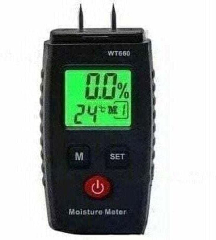 Feuchtigkeitstester, LCD-Display-Feuchtigkeitsdetektor mit grüner Hintergrundbeleuchtung, Stift mit 5 Modi, Schimmeldete...