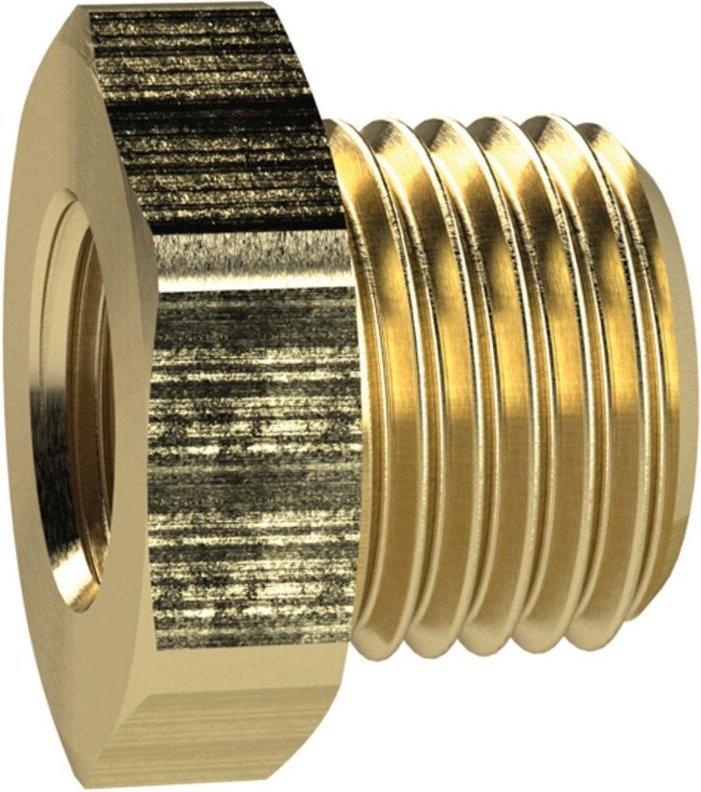 Reduziernippel kurz, g 2 a., g 1 1/2 i., sw 70, Messing - Riegler