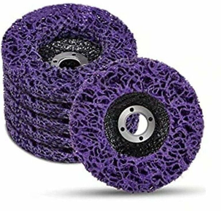 Stück lila Reinigungsscheiben, Schleifscheibe für Schleifer, 115 x 22 mm Schleifscheibe für Oberflächenbehandlung, Lacki...