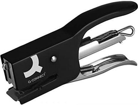 Q-connect - Hefter kf22340 de Metallklammer schwarz Farbe Kapazität 12 Blatt usa Heftklammern Anzahl 10