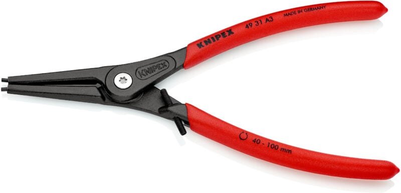 49 31 A3 Präzisions-Sicherungsringzange für Außenringe auf Wellen mit Überdehnungsschutz mit rutschhemmendem Kunststoff ...