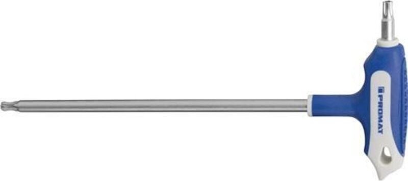 Schraubendreher mit Quergriff t 15x100mm Seitenabtrieb tx mit Bohrung