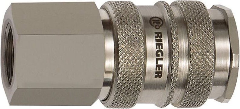 Schnellverschlusskupplung nw 10, Stahl / Messing vern., g 3/8 ig - Riegler