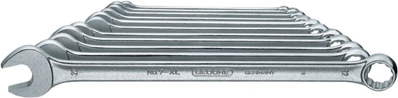 Ring-Maulschlüssel-Satz extra lang 12tlg 10-32mm, 7 XL-012, 6095950 - Gedore