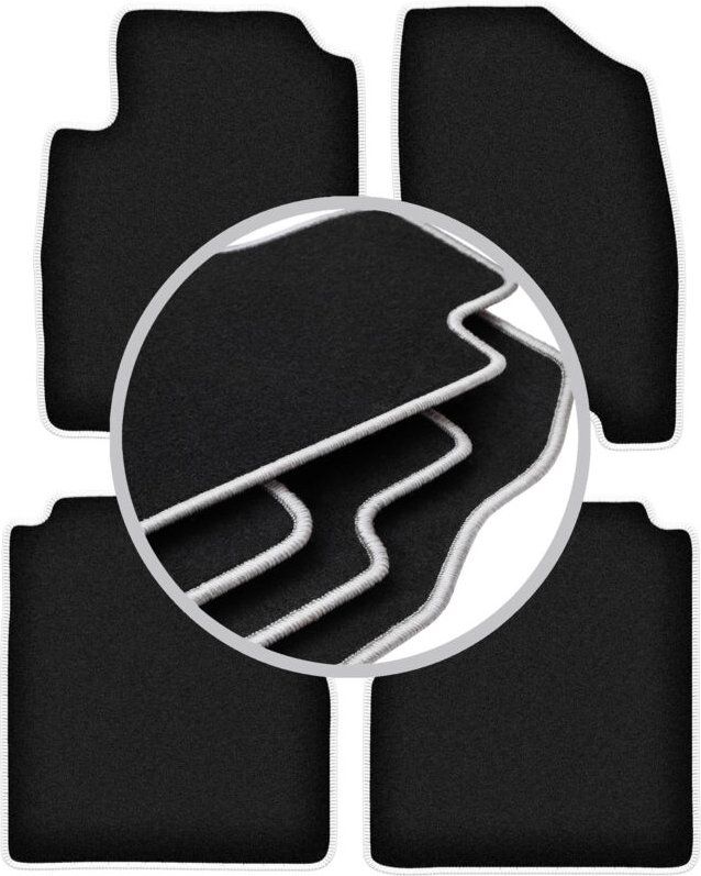 CARLUX-SILVER Autofußmatten für: Nissan Navara III D40 Pickup (2005-2011)