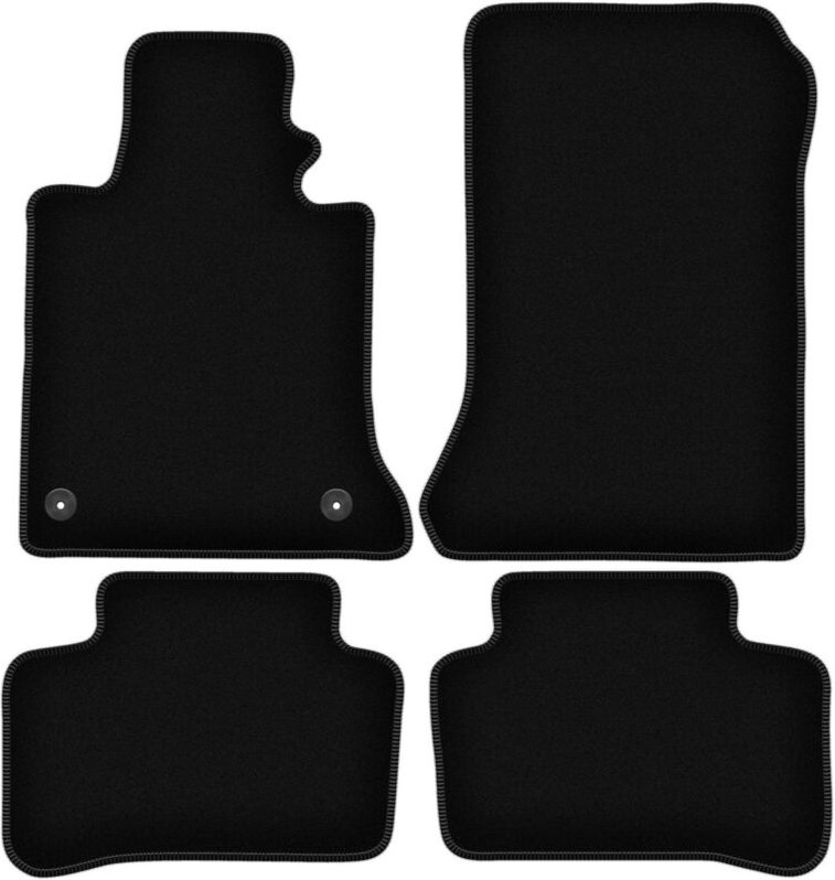 BASIC schwarze Veloursmatten für: Mercedes GLK X204 SUV (2008-2015)
