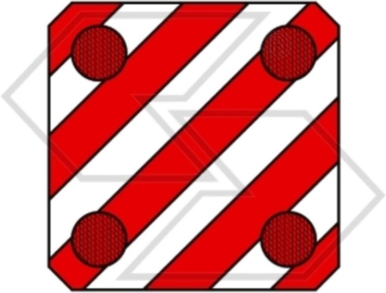 Überstehende Ladungstafel aus Kunststoff für landwirtschaftliche Anhänger A08640