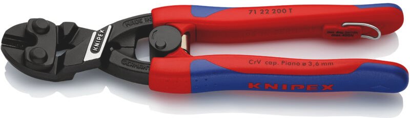 Knipex - CoBolt® mit Befestigungsöse schwarz atramentiert, mit schlanken Mehrkomponenten-Hüllen, mit integrierter Befest...