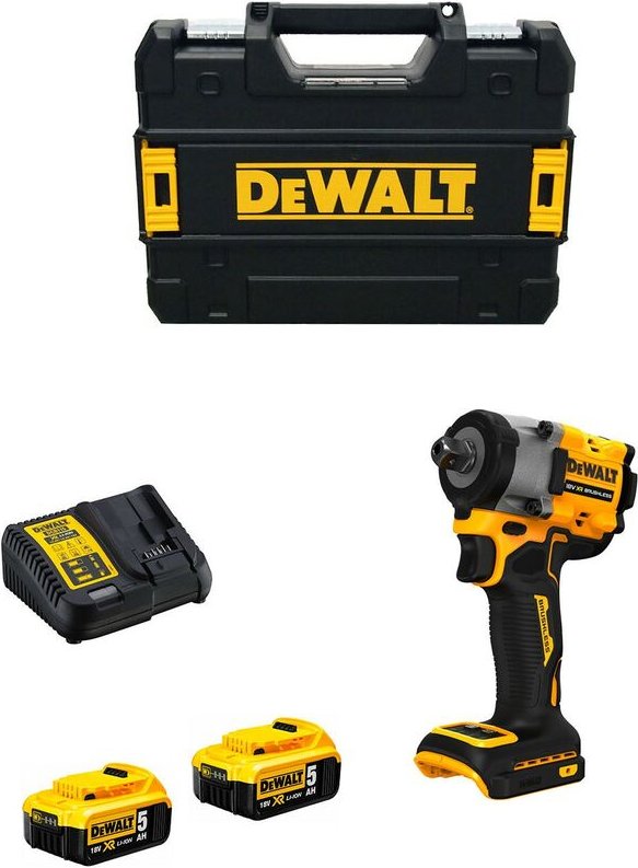 Schlagschrauber DeWALT DCF922P2T (2 x 5,0 Ah + DCB115 + TSTAK II)