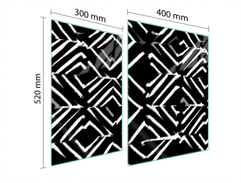 GLASSCHUTZPLATTE FÜR HERD 70x52 MUSTER