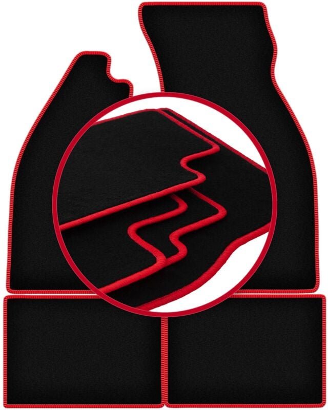 CARLUX-RED Autofußmatten für: Volkswagen Käfer 0 (1938-2003)