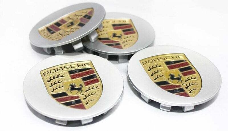 Debuns - 75 mm 4er-Pack Porsche Silber Radkappen (einzeln) ..