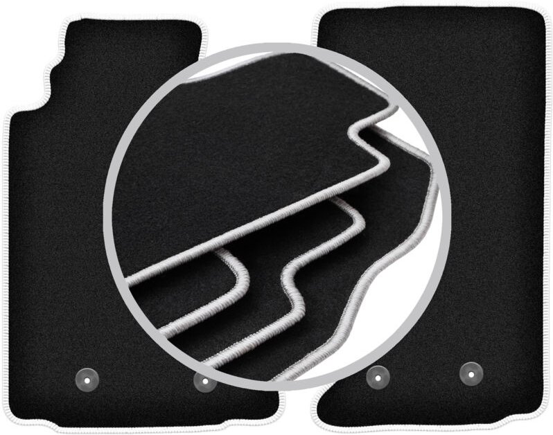 CARLUX-SILVER Autofußmatten für: Mazda MX-5 III Cabrio (2005-2015)