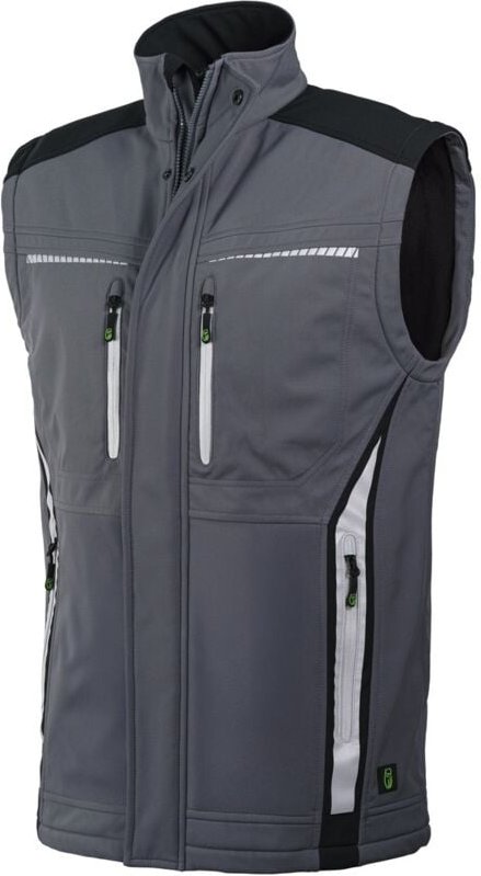 Leibwächter Softshell-Bodywarmer FLEXB Gr. L grau/schwarz