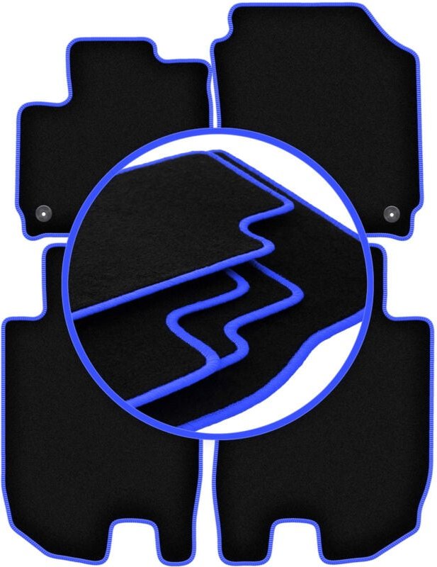 CARLUX-BLUE Auto-Fußmatten für: Honda HR-V II Crossover (2014-2018)