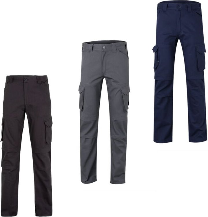 Arbeitshose 103012S Stretch-Baumwolle - xl - Grau - Velilla