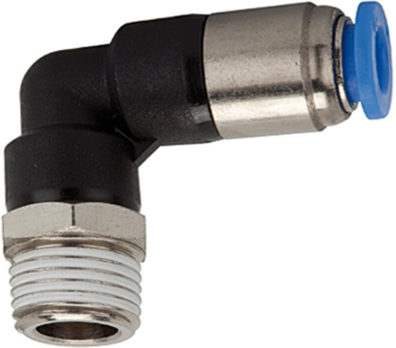 Thumbnail - L-Steckverschraubung »Blaue Serie «, selbstabsperr., r 1/8 a. Ø4mm - Riegler