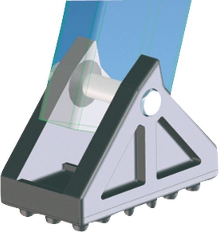 Zarges Schwenkfüße mit Gummiauflage 100x55mm 1 Stück