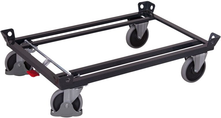 VARIOfit Palettenfahrgestelle für Gitterboxen/Europaletten mit Gummibereifung 500kg Tragkraft 810x610mm Anthrazitgrau