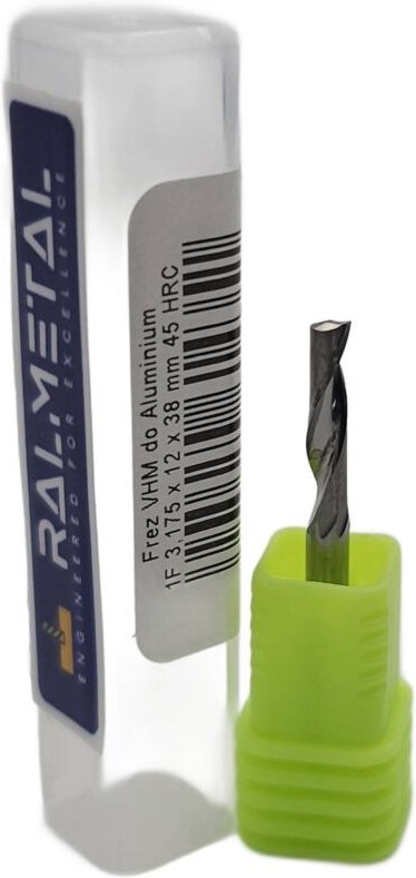 VHM-Fräser 1 Schneide für Aluminium 3,175 x 12 x 38 mm