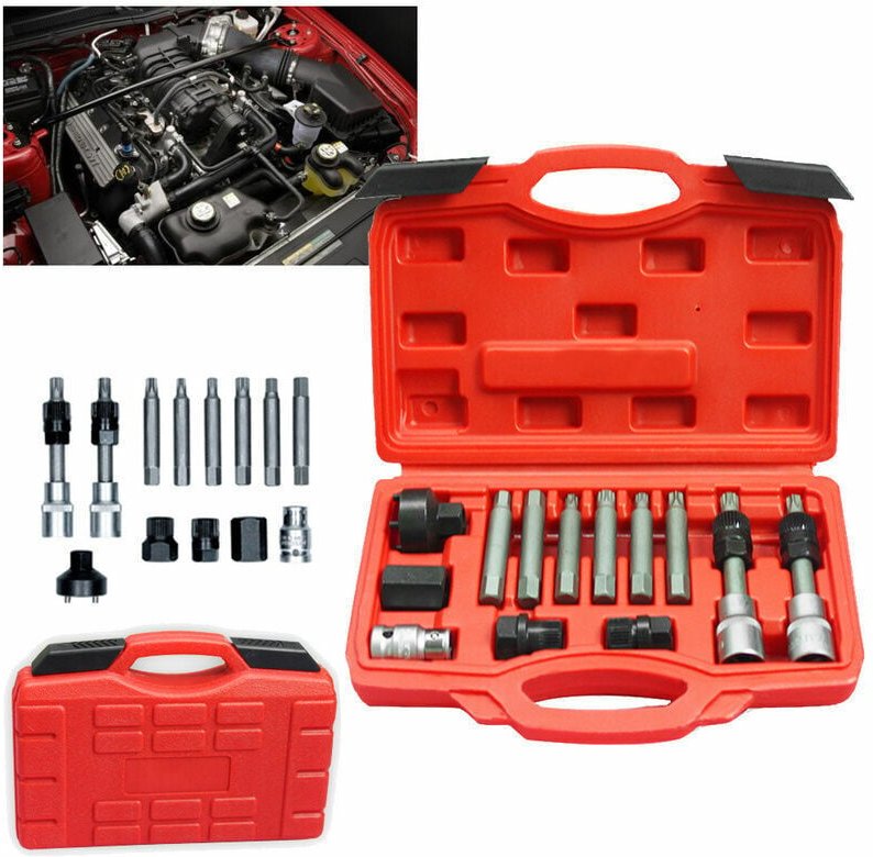 Shining House - 13-teiliges Lichtmaschinen-Stopp-Werkzeug, Abzieher, Steckschlüssel, Freilauf