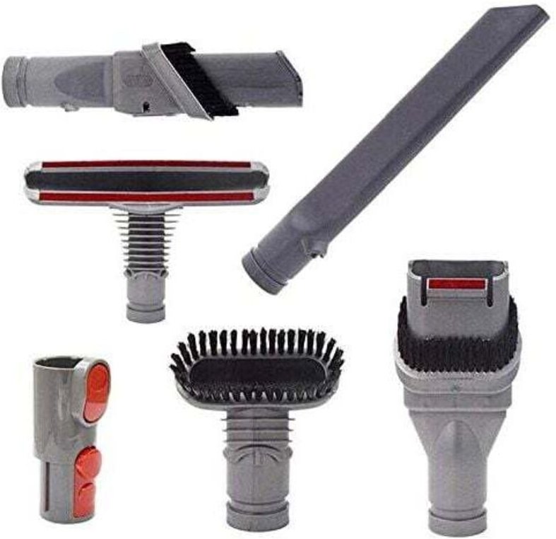 Ulisem Staubsaugerteile V8 V10 Hartbürsten-Anschlussadapter Reinigung 6 Stück