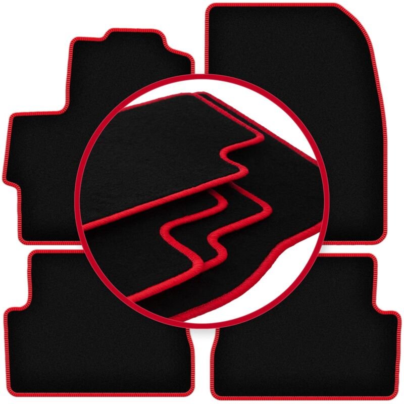 CARLUX-RED Auto-Fußmatten für: Mazda 3 I BK Fließheck (2003-2009)