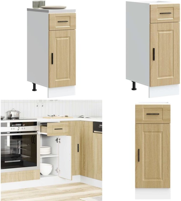 Küchenunterschrank Porto Sonoma-Eiche Holzwerkstoff - Vidaxl