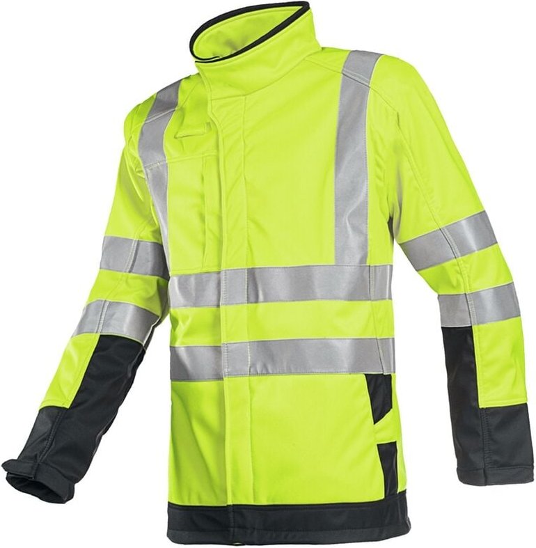 Warnschutz-Softshelljacke playford Multinorm Leuchtgelb/Marine Gr. l - Sioen