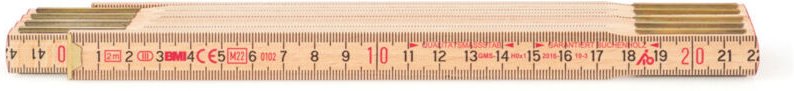 Holz-Gliedermaßstab natur, Länge: 2m - BMI