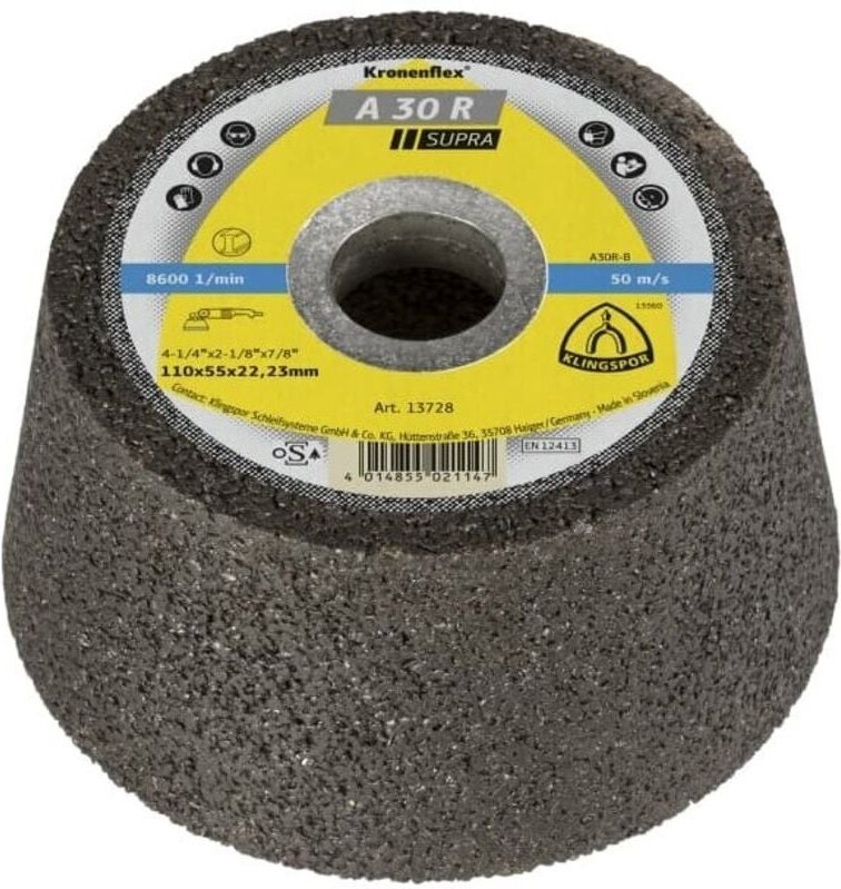 Kronenflex Schleiftopf A 30 R Supra für Stahl