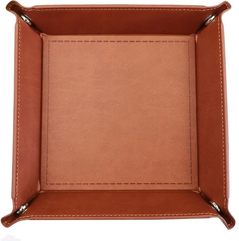 Tablett aus PU-Leder, multifunktionales Aufbewahrungstablett für Schlüssel, Geldbörse, Schmuck und Accessoires, wasserab...