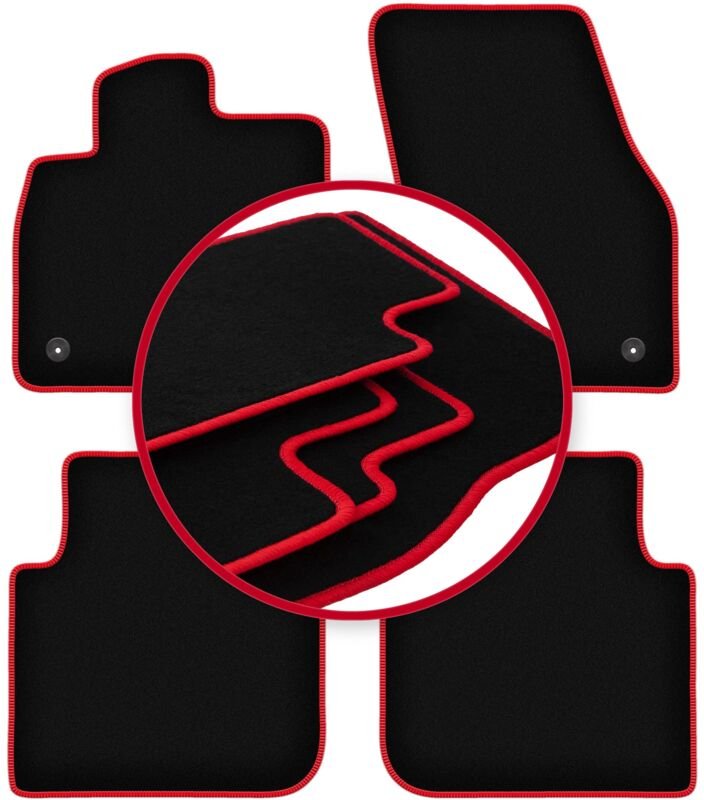 CARLUX-RED Autofußmatten für: Skoda Kodiaq Crossover (2016-)