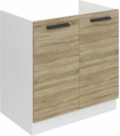 Unterschrank Küche, Spülenunterschrank 80 cm Breite. sdz Küchenunterschrank ohne Arbeitsplatte. Spülenschrank mit 2 Türe...