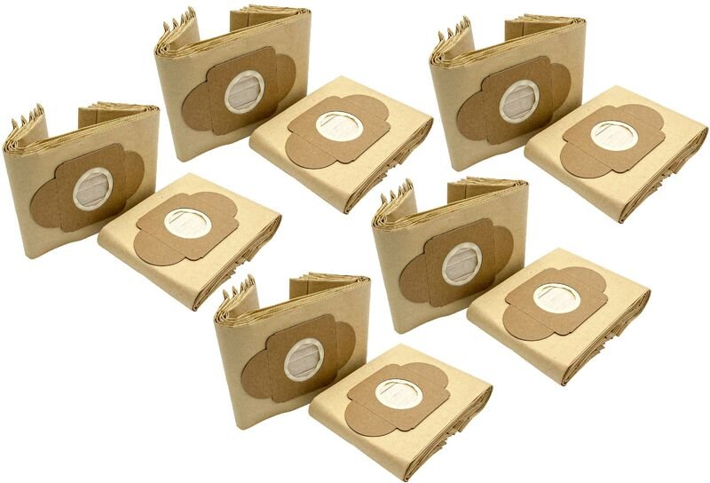 50x Staubsaugerbeutel kompatibel mit Wetrok Bantam 6 Staubsauger - Papier, 21,5cm x 16cm, Sandfarben - Vhbw