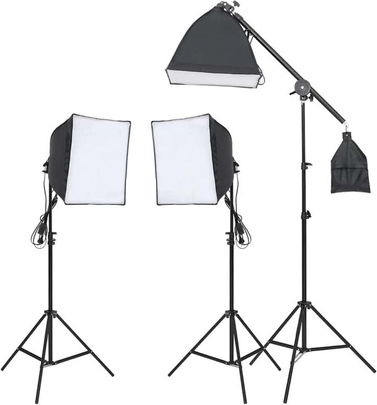 vidaXL Fotostudio-Beleuchtung Set mit Stativ und Softbox