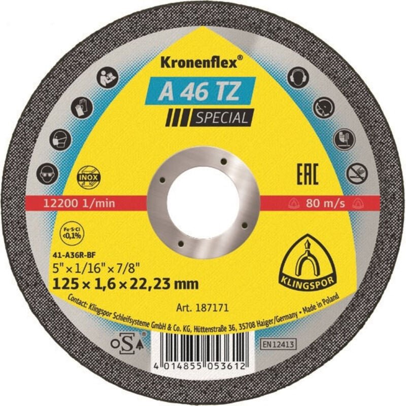 Thumbnail - Flachscheibe A46tz T1a 1251,622 187171 - T1a 125 1,6t