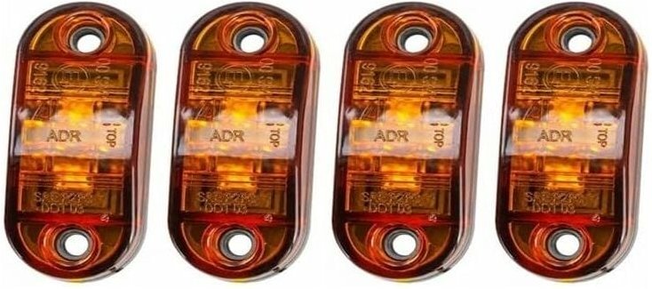 Thumbnail - 4 Stück LED-Seitenschildleuchten, 12 V/24 V, vorne und hinten, wasserdicht, Blinkerleuchte, Positionslicht für Wohnwagen...