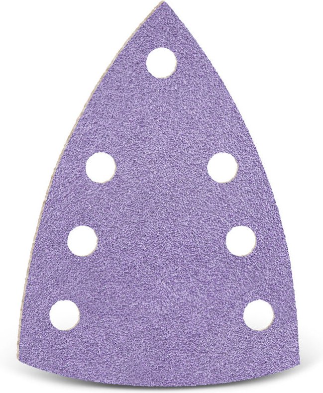 Purple hd Klett-Schleifblätter, 150 x 100 mm, 7-Loch, f. Deltaschleifer, Keramik-Mix (50 Stk.) K80 - Menzer