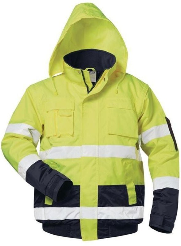 Warnschutz-Pilotjacke HASSO Gr.M fluoresz.gelb/marine SAFESTYLE