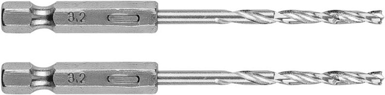 Sechskant-Metallbohrer 3,2 mm, 2 Stk.