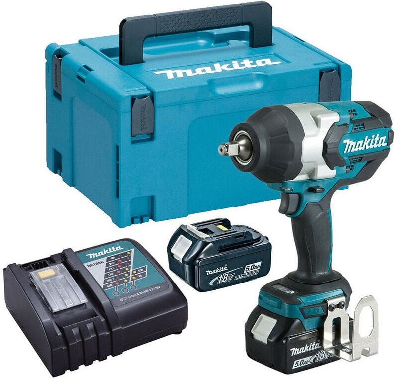 Thumbnail - Makita - Schlagbolzenmaschine 18 v Li-Ion 5 Ah 1000 Nm - DTW1002RTJ