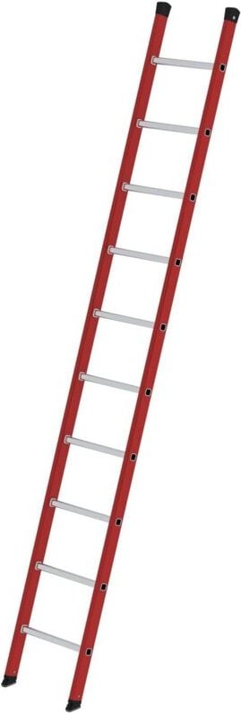 Günzburger Steigtechnik - Sprossen-Anlegeleiter GFK/Alu ohne Traverse 10 Sprossen - 035010