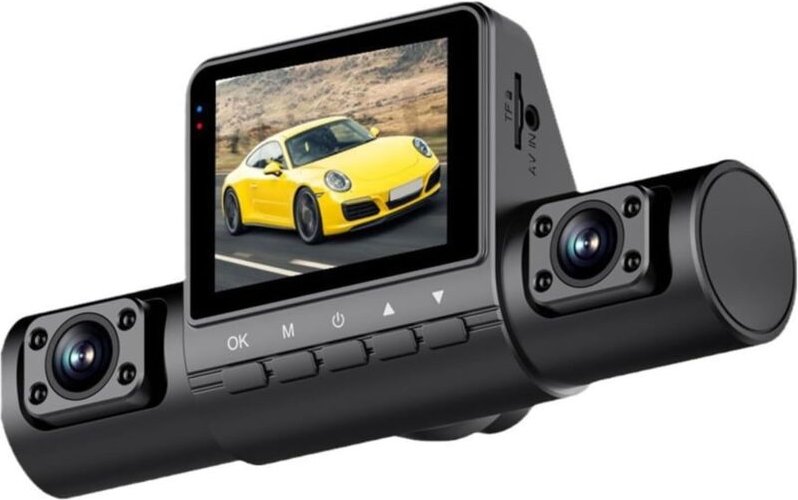 Dreifachobjektiv-Dashcam, 4 Objektive, 1080P, Auto-DVR mit ABS-Objektiv, Fahrrekorder